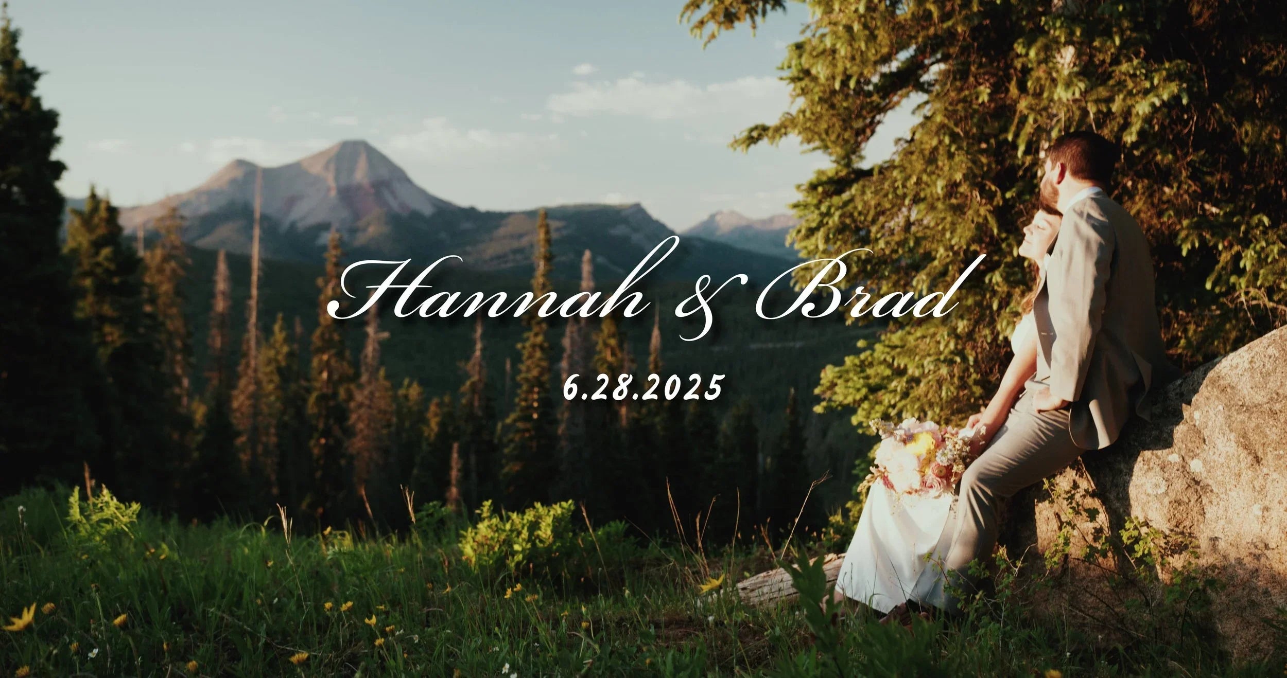 Couple exchanging vows in the San Juan Mountains